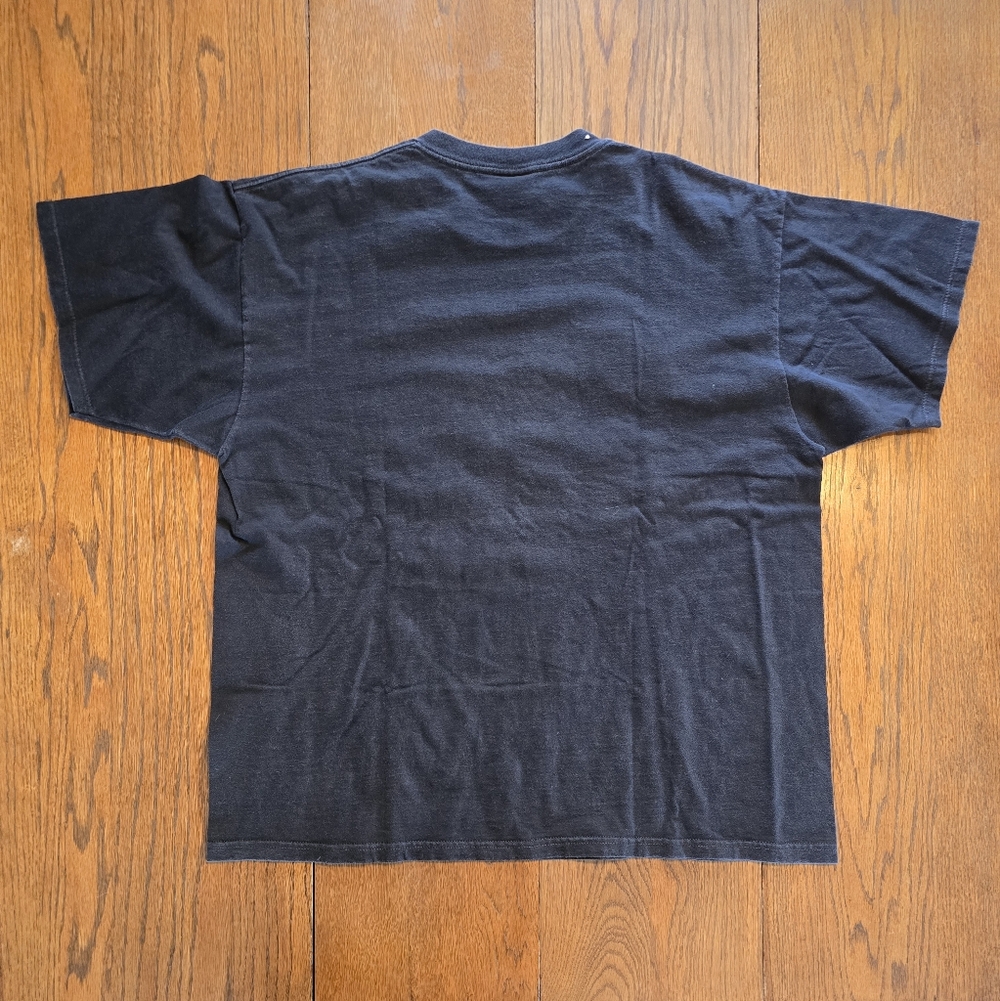 Vintage 90s KEY Elements Sunflower Crow Appliqué Tee USA XL Cottagecore Farm - Picture 4 of 4